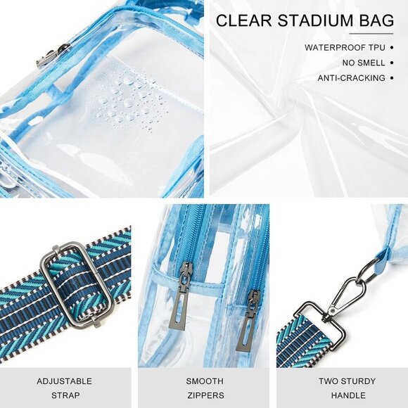 Clear Stadium Bag Crossbody Purse for WomenTransparent Sports Concerts - Picture 6 of 8